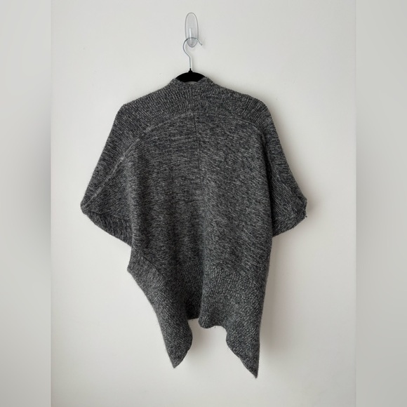 Babaton Italian Mohair Blend Cocoon Cardigan Gray Oversized Draped Sweater - Picture 8 of 9